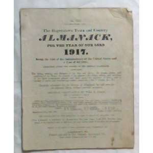  Hagerstown Almanack 1917 John Gruber Books
