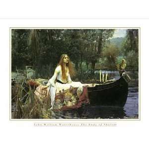 Lady of Shalott by John William Waterhouse. Size 31.5 inches width by 