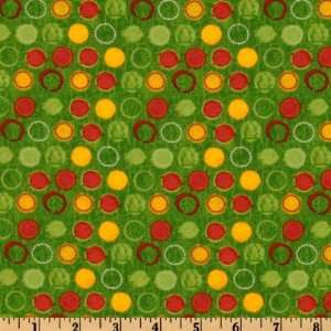  44 Wide Razzle Dazzle Dots Green Fabric By The Yard 