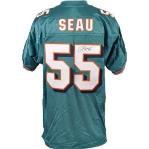 Junior Seau Autographed Jersey  Details Miami Dolphins, Teal