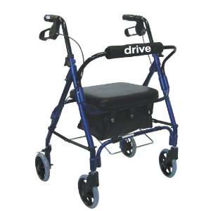  Junior Rollator Walker with Padded Seat and Backrest 