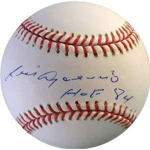 Luis Aparicio Autographed/Hand Signed Official MLB Baseball with HOF 