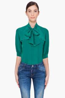 Dsquared2 Green Silk Madeline Blouse for women  
