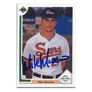 Mike Mussina Autographed/Signed 1991 Upper Deck Card