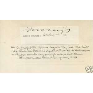  General Montgomery Meigs Civil War Quartermaster Signed 