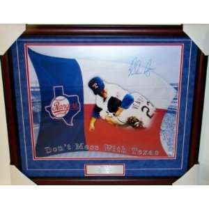 Nolan Ryan Autographed Picture   FIGHT Framed 16x20   Autographed MLB 