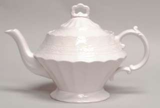 Spode JEWEL Embossed White Tea Pot 682106  