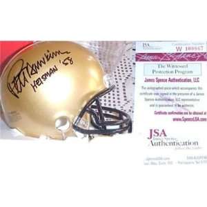  Army Pete Dawkins Signed MINI Helmet JSA w 58 Heisman 