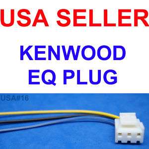 KENWOOD 3 PIN WIRE HARNESS PLUG EQ EQUALIZER KGC 40402  
