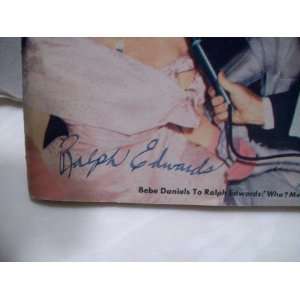  Edwards, Ralph Tv Guide Signed Autograph This Is Your Life 