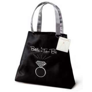 Bride To Be Embroidered Wedding Ring Bling Tote Bag  