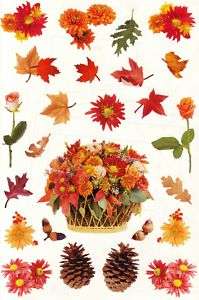 Mrs. Grossmans Autumn Leaves Flowers 9x6 Stickers  