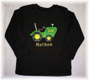 Personalized Toddler Infant Boy Farm Tractor LS T Shirt  