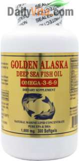 Golden Alaska Deep Sea Fish Oil Omega3 6 9 300 Softgels  