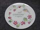 fenton fagca 25th anniversary plate w hand painted violets butterfly