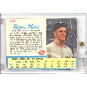 Roger Maris 1962 Post Cereal Card