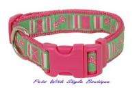 Douglas Paquette Dog Collar or Lead Martini Pink  