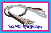 Bling Personalized Dog Collar Matching Leather Leash  