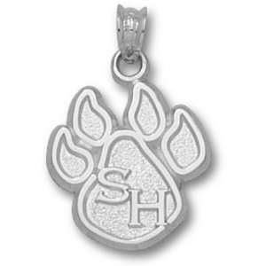Sam Houston State Bearkats 5/8 Paw Pendant   Sterling Silver Jewelry