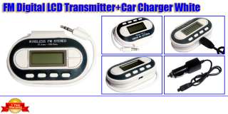   LCD FM Radio Transmitter+Car Charger Adapter For iPod  Mobile Phone