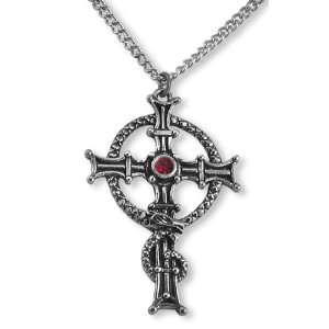 St Columbas Serpent Cross Pendant Necklace