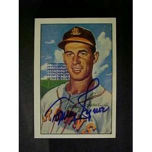 Tommy Byrne St. Louis Browns #61 1952 Bowman Reprint Signed Baseball 