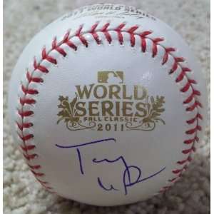tony larussa cardinals world series signed baseball comes with coa