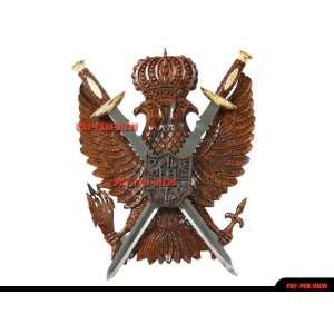  Czar Romanov Russian Imperial Eagle Crest Sword Display 