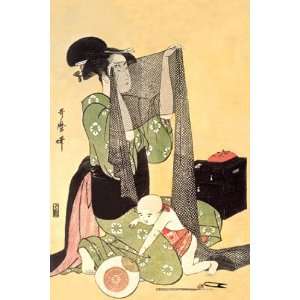   Mother and Child   Poster by Kitagawa Utamaro (12x18)