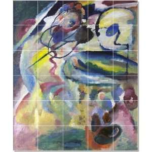 Wassily Kandinsky Abstract Tile Mural Modern Remodeling  21.25x25.5 