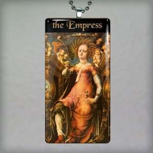 The Empress Tarot Card Glass Tile Necklace Pendant 851  