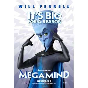    Megamind Original Advance Movie Poster Will Ferrell