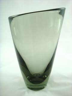 Vintage Scandinavian Holmgaard Signed Modern Glass Vase  
