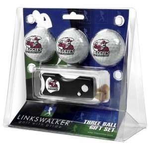   State Aggies NCAA 3 Golf Ball Gift Pack w/ Spring Action Divot Tool