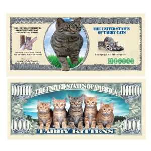  (25) Tabby Cat Million Dollar Bill 