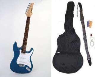 Sale New BLUE METALLIC Electric Guitar+Strap+Gigbag and WARRANTY 