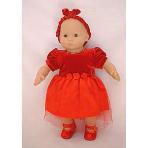  Red Christmas Dress for 15 Inch Dolls Toys & Games