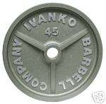 Ivanko Barbell 955 lb olympic weights set gym equipment  