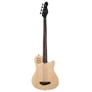   Electro Acoustic Bass Guitar (Natural, Fretless) Musical Instruments