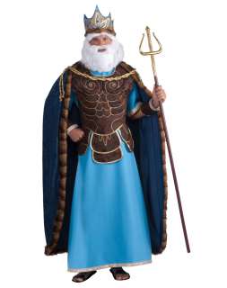 KING NEPTUNE merman greek atlantis adult mens halloween costume  