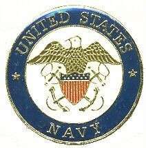 Wholesale Lot Of 12 Navy Crest Logo Hat Lapel Pins T036  