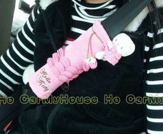 Hello Kitty Strawberry Cake Car Seatbelt Cover Pink  