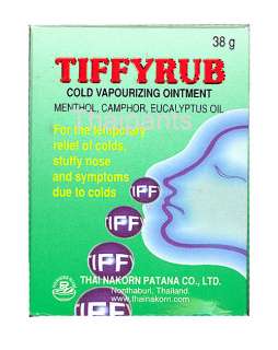 TIFFYRUB  For the temporary relief of colds, stuffy nose and symptoms 
