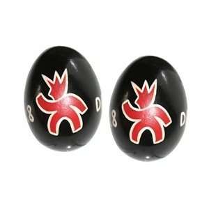  X8 Drums Hand Painted Wooden Egg Shakers, Pair Toys 
