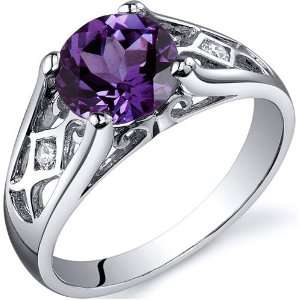  Cathedral Design 1.75 carats Alexandrite Solitaire Ring in 