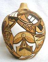 Hopi DELMAR POLACCA Handcarved Deer Dancer Pottery Vase  