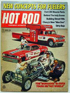Hot Rod August 1970 Magazine  