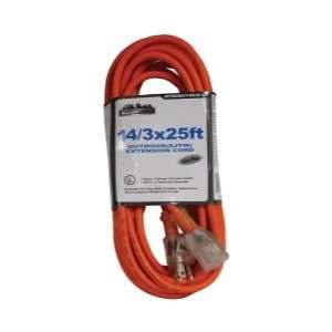 Mountain (Tools) 14/3 25 Extension Cord with Clear Lighted Plug 