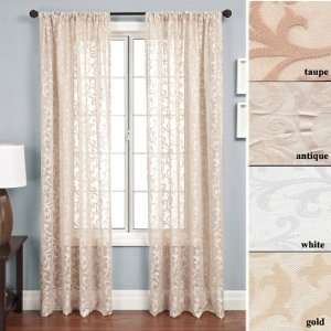    120 Long Boldon Lace Rod Pocket Curtain Panel