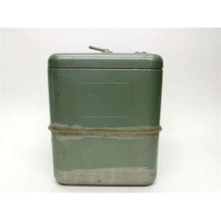   1950S VAGABOND HEMP & CO GREEN METAL STEEL ICE CHEST COOLER  